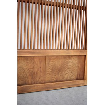 にかわガラス 白木格子戸 2枚1組　L1025 