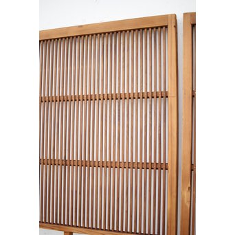 にかわガラス 白木格子戸 2枚1組　L1025 