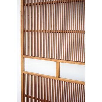 にかわガラス 白木格子戸 2枚1組　L1025 