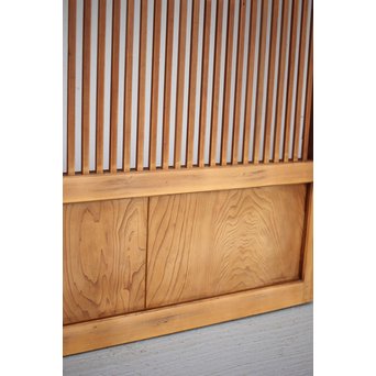 にかわガラス 白木格子戸 2枚1組　L1025 