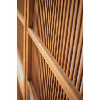 にかわガラス 白木格子戸 2枚1組　L1025 