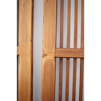 にかわガラス 白木格子戸 2枚1組　L1025 