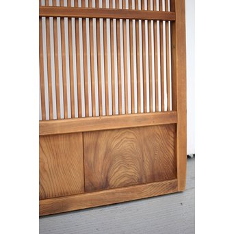 にかわガラス 白木格子戸 2枚1組　L1025 