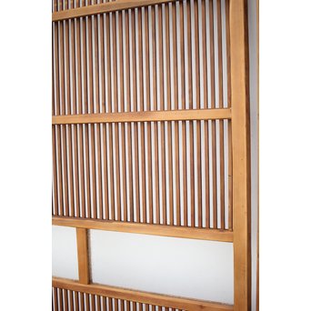 にかわガラス 白木格子戸 2枚1組　L1025 