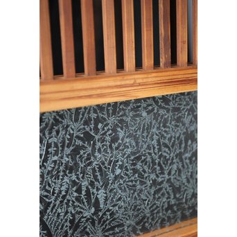 にかわガラス 白木格子戸 2枚1組　L1025 