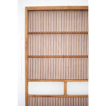 にかわガラス 白木格子戸 2枚1組　L1025 