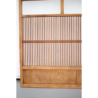 にかわガラス 白木格子戸 2枚1組　L1025 