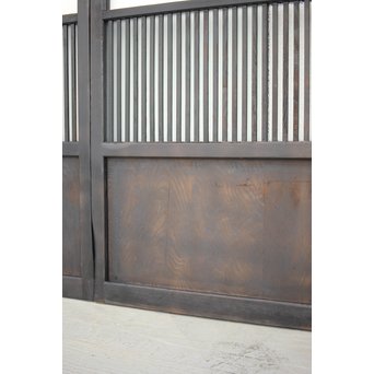 背面ガラス 黒格子戸 4枚1組　L1026 