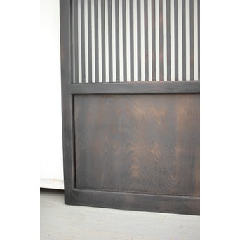 背面ガラス 黒格子戸 4枚1組　L1026 