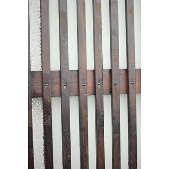 背面ガラス 黒格子戸 4枚1組　L1026 