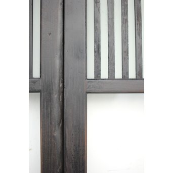 背面ガラス 黒格子戸 4枚1組　L1026 