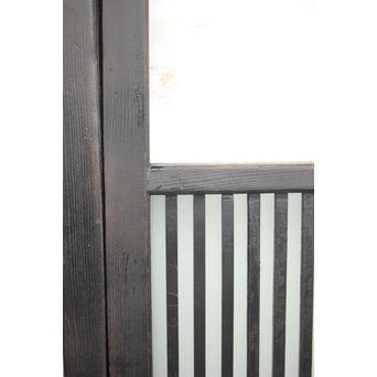 背面ガラス 黒格子戸 4枚1組　L1026 