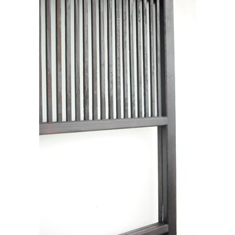 背面ガラス 黒格子戸 4枚1組　L1026 