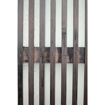 背面ガラス 黒格子戸 4枚1組　L1026 