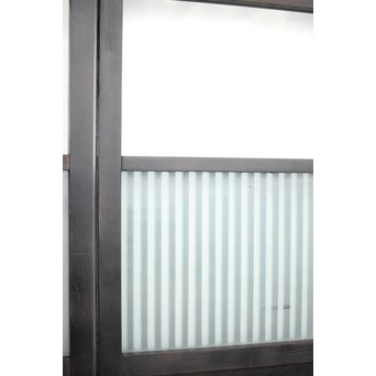 背面ガラス 黒格子戸 4枚1組　L1026 