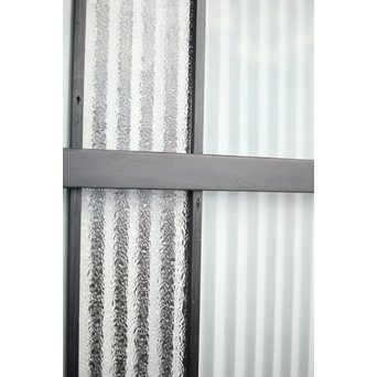 背面ガラス 黒格子戸 4枚1組　L1026 