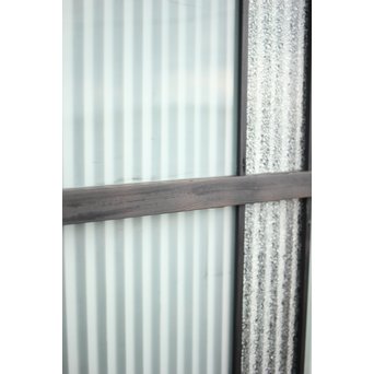 背面ガラス 黒格子戸 4枚1組　L1026 