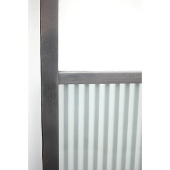 背面ガラス 黒格子戸 4枚1組　L1026 