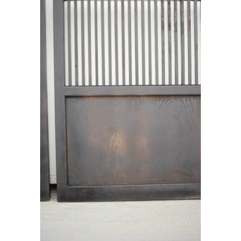 背面ガラス 黒格子戸 4枚1組　L1026 