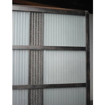 背面ガラス 黒格子戸 4枚1組　L1026 