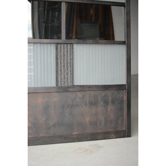 背面ガラス 黒格子戸 4枚1組　L1026 