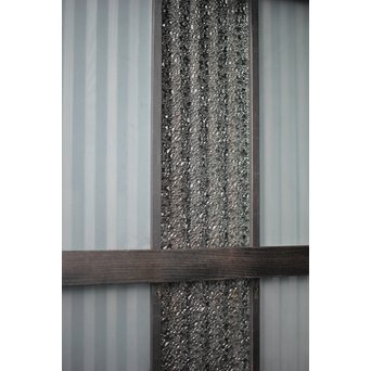 背面ガラス 黒格子戸 4枚1組　L1026 