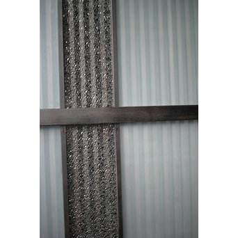 背面ガラス 黒格子戸 4枚1組　L1026 