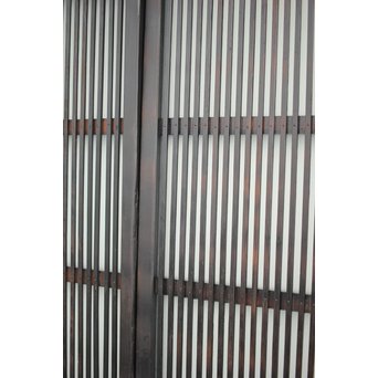 背面ガラス 黒格子戸 4枚1組　L1026 