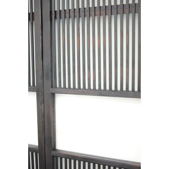 背面ガラス 黒格子戸 4枚1組　L1026 