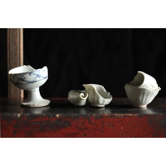 初期伊万里 陶片 馬上盃 ひっつき鎬盃　P191 