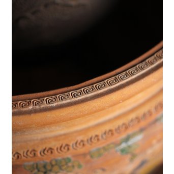 九々鱗 青木木米 素焼/白泥 十六羅漢彩色 涼炉/瓶掛　P192 