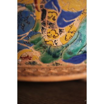 九々鱗 青木木米 素焼/白泥 十六羅漢彩色 涼炉/瓶掛　P192 