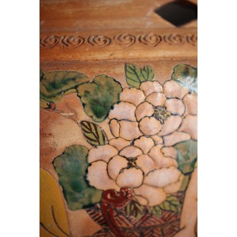 九々鱗 青木木米 素焼/白泥 十六羅漢彩色 涼炉/瓶掛　P192 