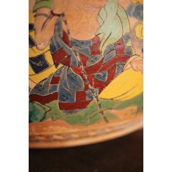 九々鱗 青木木米 素焼/白泥 十六羅漢彩色 涼炉/瓶掛　P192 