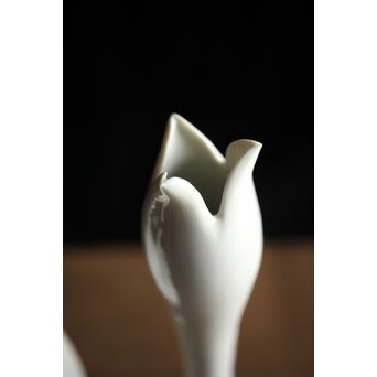 川瀬竹志 白磁花器/蕾壺 一対　P193 