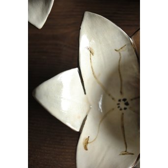 二代 宮川/真葛香山 乾山意 百合花椀 4客　P195 