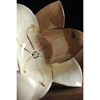 二代 宮川/真葛香山 乾山意 百合花椀 4客　P195 