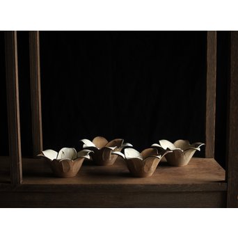 二代 宮川/真葛香山 乾山意 百合花椀 4客　P195 