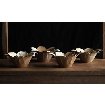 二代 宮川/真葛香山 乾山意 百合花椀 4客　P195 