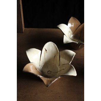 二代 宮川/真葛香山 乾山意 百合花椀 4客　P195 