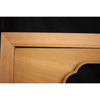 井波彫刻 弘介銘 松の深彫木彫欄間2枚1組　R2562Y 