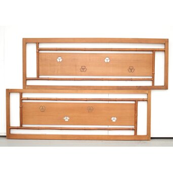 斑竹/支那竹の欄間 2枚1組　R2556