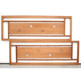 斑竹/支那竹の欄間 2枚1組　R2556 