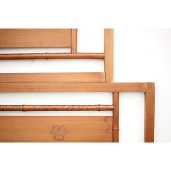 斑竹/支那竹の欄間 2枚1組　R2556 