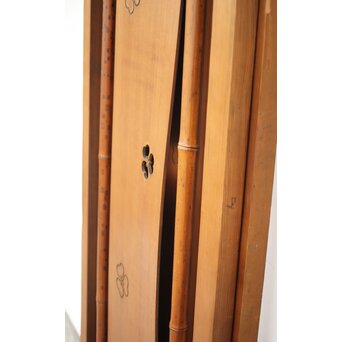 斑竹/支那竹の欄間 2枚1組　R2556 