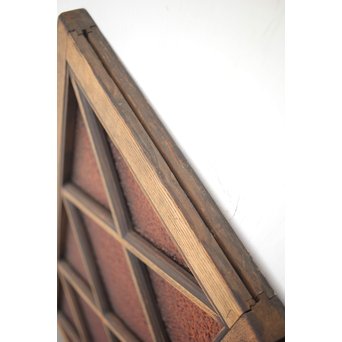 オレンジプレス色ガラス 明り取り/欄間 2枚1組　GD1281 