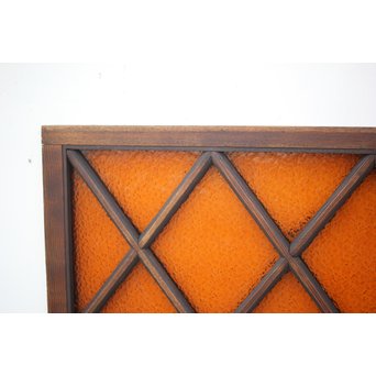 オレンジプレス色ガラス 明り取り/欄間 2枚1組　GD1281 