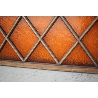 オレンジプレス色ガラス 明り取り/欄間 2枚1組　GD1281 