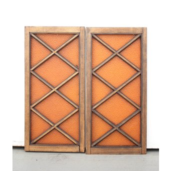 オレンジプレス色ガラス 明り取り/欄間 2枚1組　GD1281