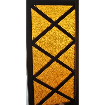 オレンジプレス色ガラス 明り取り/欄間 2枚1組　GD1281 